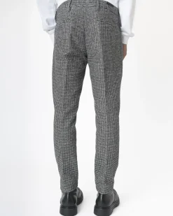 La Piscine Paris Pantalon coupe droite pied de coq Bro-Ship*Homme Pantalons