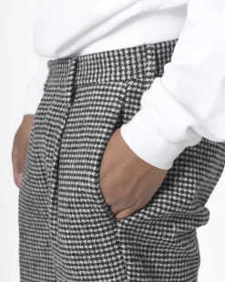 La Piscine Paris Pantalon coupe droite pied de coq Bro-Ship*Homme Pantalons