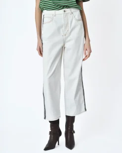 La Piscine Paris Pantalon denim rayure coté bleu Alexander Mcqueen*Femme Pantalons|Bas Femme