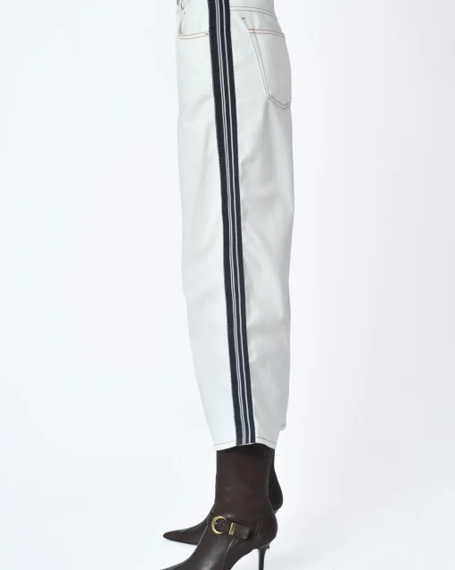 La Piscine Paris Pantalon denim rayure coté bleu Alexander Mcqueen*Femme Pantalons|Bas Femme