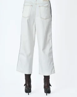 La Piscine Paris Pantalon denim rayure coté bleu Alexander Mcqueen*Femme Pantalons|Bas Femme