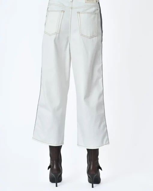 La Piscine Paris Pantalon denim rayure coté bleu Alexander Mcqueen*Femme Pantalons|Bas Femme