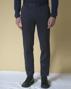 La Piscine Paris Pantalon droit en coton mélangé Blue Industry*Homme Pantalons