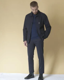 La Piscine Paris Pantalon droit en coton mélangé Blue Industry*Homme Pantalons