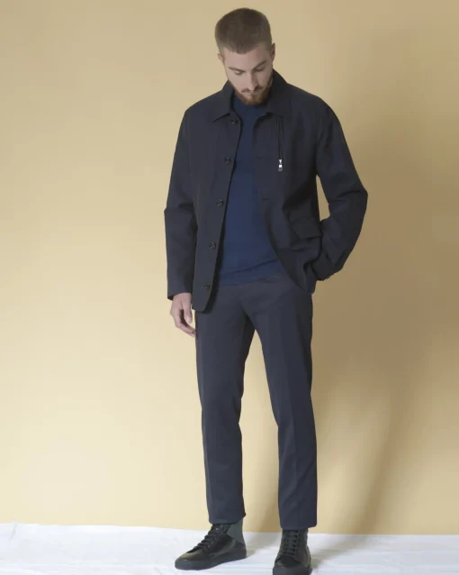La Piscine Paris Pantalon droit en coton mélangé Blue Industry*Homme Pantalons