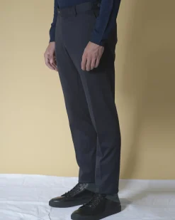 La Piscine Paris Pantalon droit en coton mélangé Blue Industry*Homme Pantalons