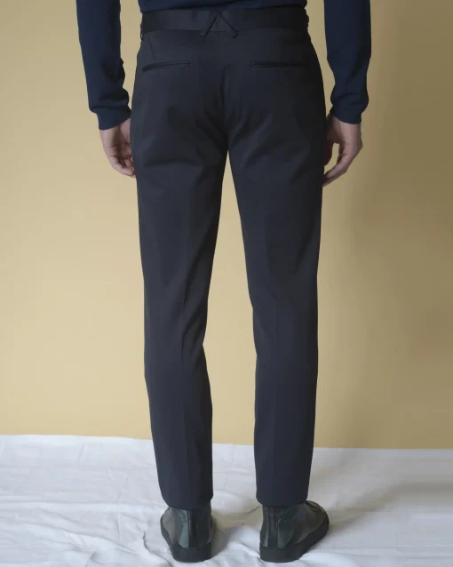 La Piscine Paris Pantalon droit en coton mélangé Blue Industry*Homme Pantalons