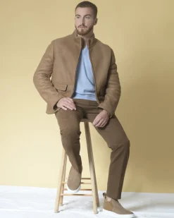 La Piscine Paris Pantalon droit en gabardine de coton Cruna*Homme Pantalons