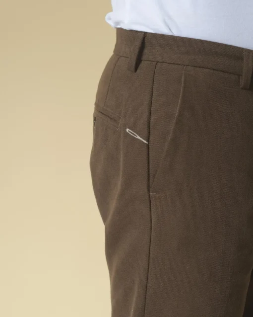 La Piscine Paris Pantalon droit en gabardine de coton Cruna*Homme Pantalons