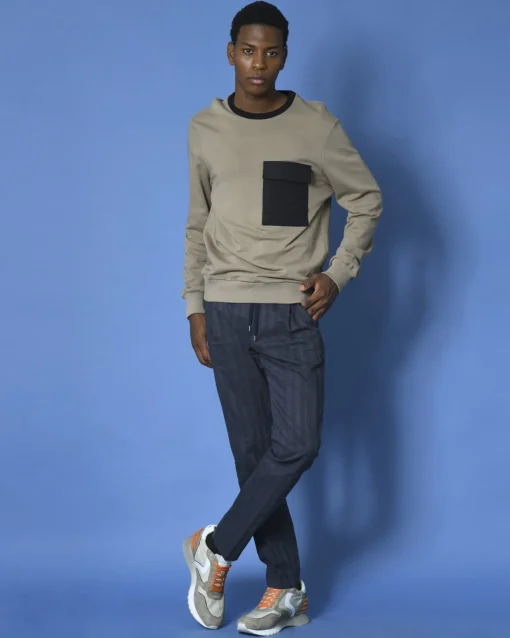 La Piscine Paris Pantalon droit en sergé de tencel mélangé Ly Adams*Homme Pantalons