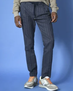 La Piscine Paris Pantalon droit en sergé de tencel mélangé Ly Adams*Homme Pantalons
