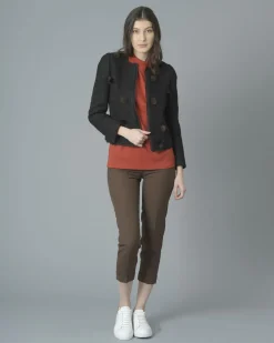 La Piscine Paris Pantalon droit raccourci en crêpe Carven*Femme Pantalons