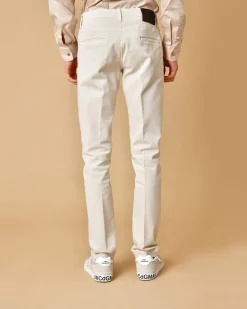 La Piscine Paris Pantalon en coton à coupe droite Michael Coal*Homme Pantalons