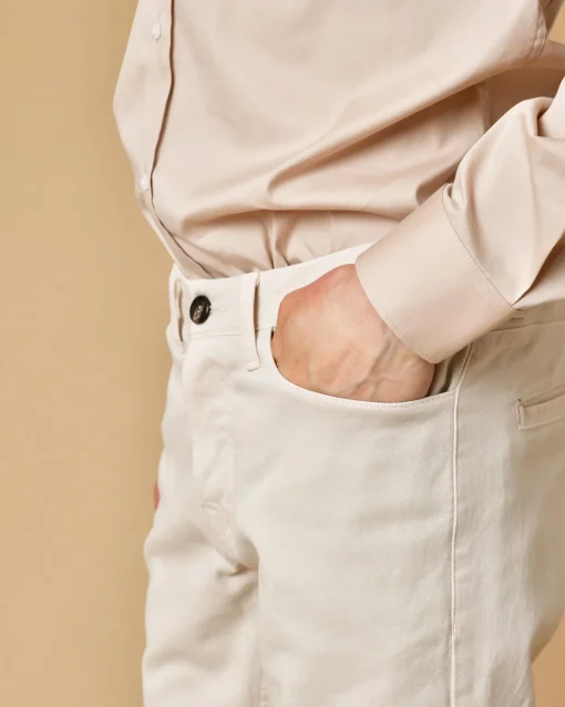 La Piscine Paris Pantalon en coton à coupe droite Michael Coal*Homme Pantalons
