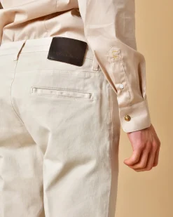 La Piscine Paris Pantalon en coton à coupe droite Michael Coal*Homme Pantalons