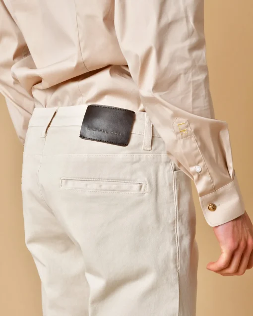 La Piscine Paris Pantalon en coton à coupe droite Michael Coal*Homme Pantalons