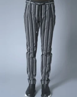 La Piscine Paris Pantalon en coton à rayures Ly Adams*Homme Pantalons