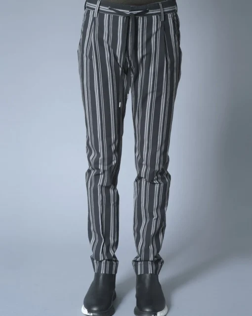La Piscine Paris Pantalon en coton à rayures Ly Adams*Homme Pantalons