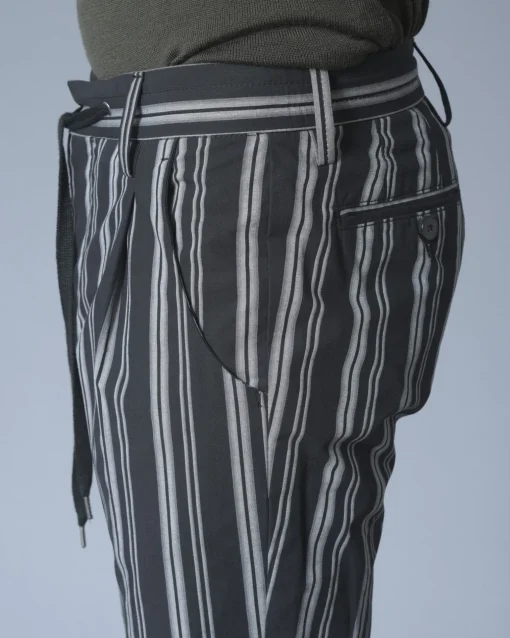 La Piscine Paris Pantalon en coton à rayures Ly Adams*Homme Pantalons