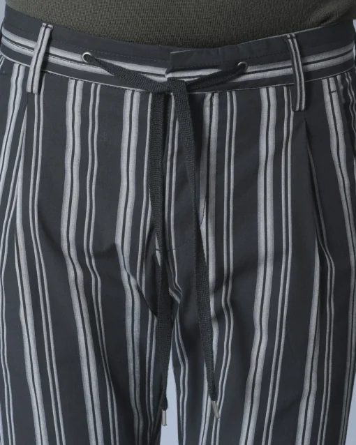 La Piscine Paris Pantalon en coton à rayures Ly Adams*Homme Pantalons