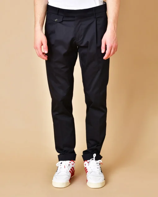 La Piscine Paris Pantalon en coton à pinces Michael Coal*Homme Pantalons