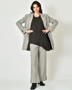La Piscine Paris Pantalon en coton effet froissé taupe Nostra Santissima*Femme Pantalons|Bas Femme