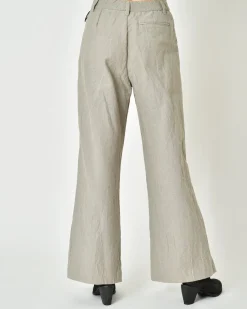 La Piscine Paris Pantalon en coton effet froissé taupe Nostra Santissima*Femme Pantalons|Bas Femme