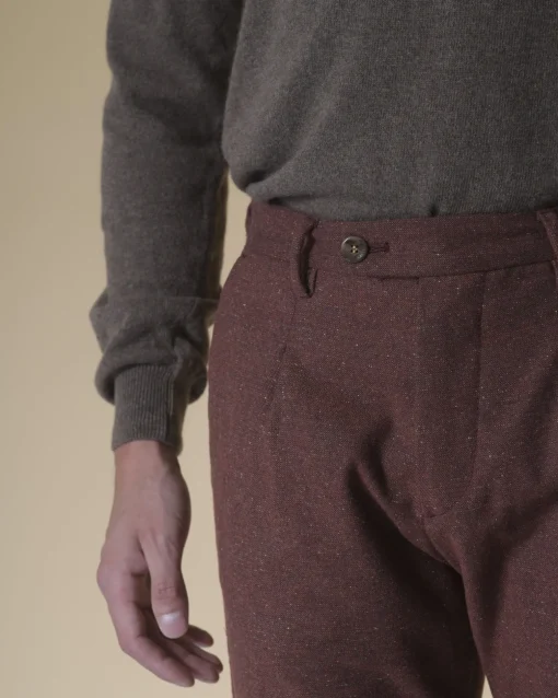 La Piscine Paris Pantalon en coton et laine mélangés Cruna*Homme Pantalons