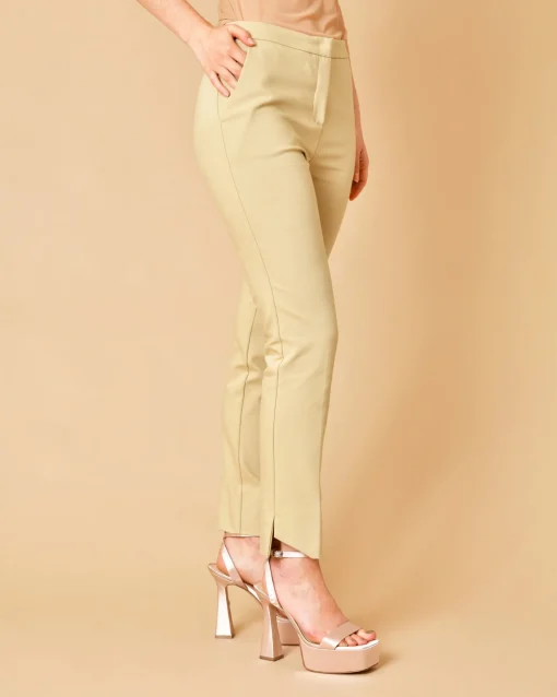 La Piscine Paris Pantalon en coton mélangé à ourlet asymétrique Béatrice B*Femme Pantalons|Bas Femme