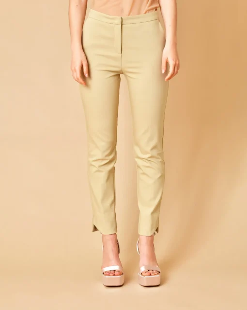 La Piscine Paris Pantalon en coton mélangé à ourlet asymétrique Béatrice B*Femme Pantalons|Bas Femme