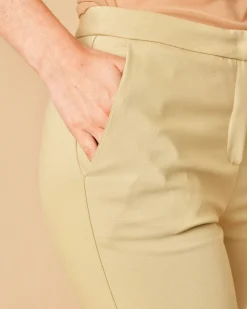 La Piscine Paris Pantalon en coton mélangé à ourlet asymétrique Béatrice B*Femme Pantalons|Bas Femme