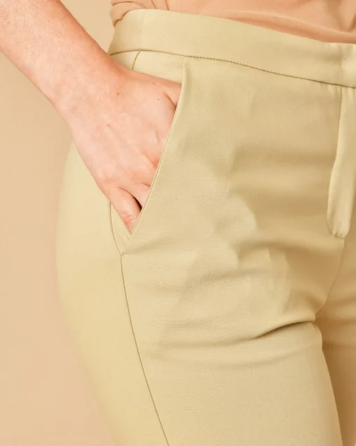 La Piscine Paris Pantalon en coton mélangé à ourlet asymétrique Béatrice B*Femme Pantalons|Bas Femme