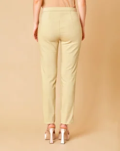 La Piscine Paris Pantalon en coton mélangé à ourlet asymétrique Béatrice B*Femme Pantalons|Bas Femme