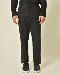 La Piscine Paris Pantalon en coton mélangé à pinces Daniele Alessandrini*Homme Pantalons