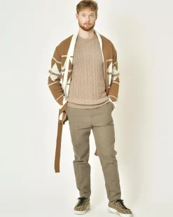 La Piscine Paris Pantalon en coton mélangé texturé Ixos*Homme Pantalons