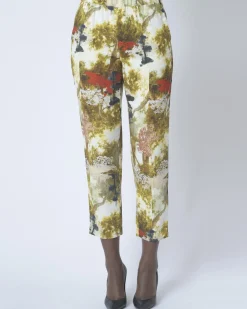 La Piscine Paris Pantalon en crêpe à imprimé abstrait Forte Forte*Femme Pantalons
