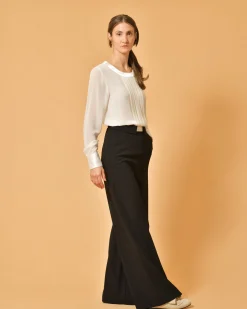 La Piscine Paris Pantalon en crêpe à empiècement Edward Achour*Femme Pantalons|Bas Femme
