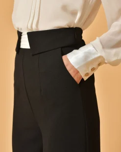 La Piscine Paris Pantalon en crêpe à empiècement Edward Achour*Femme Pantalons|Bas Femme