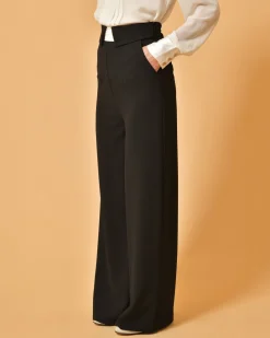 La Piscine Paris Pantalon en crêpe à empiècement Edward Achour*Femme Pantalons|Bas Femme