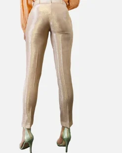 La Piscine Paris Pantalon en crêpes de soie lamée Space Simona Corsellini*Femme Pantalons