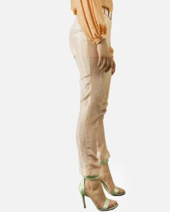 La Piscine Paris Pantalon en crêpes de soie lamée Space Simona Corsellini*Femme Pantalons