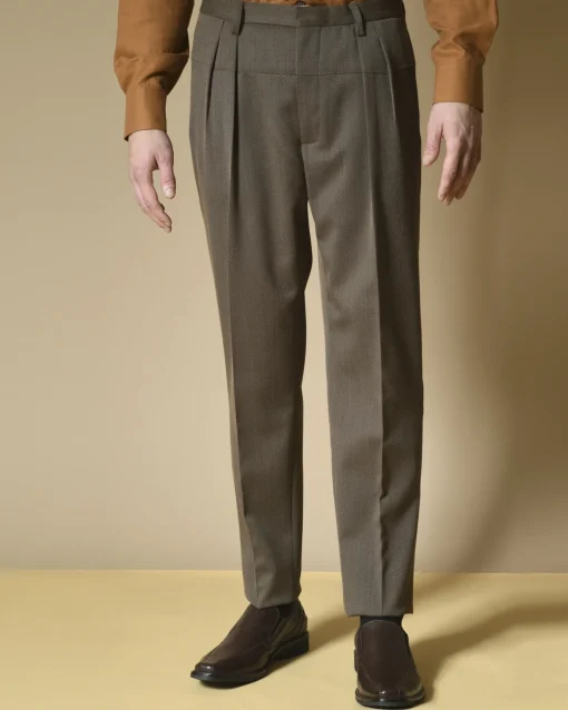 La Piscine Paris Pantalon en laine mélangée à deux plis Gabriele Pasini*Homme Pantalons