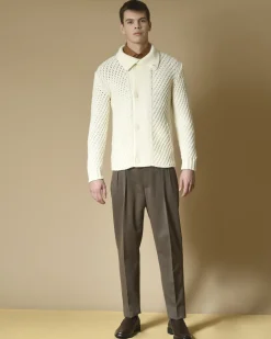 La Piscine Paris Pantalon en laine mélangée à deux plis Gabriele Pasini*Homme Pantalons