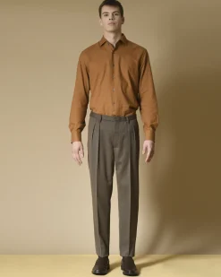 La Piscine Paris Pantalon en laine mélangée à deux plis Gabriele Pasini*Homme Pantalons