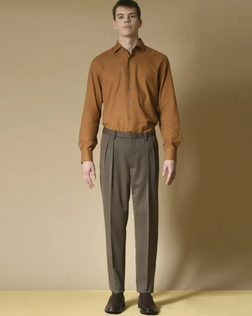 La Piscine Paris Pantalon en laine mélangée à deux plis Gabriele Pasini*Homme Pantalons