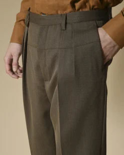 La Piscine Paris Pantalon en laine mélangée à deux plis Gabriele Pasini*Homme Pantalons