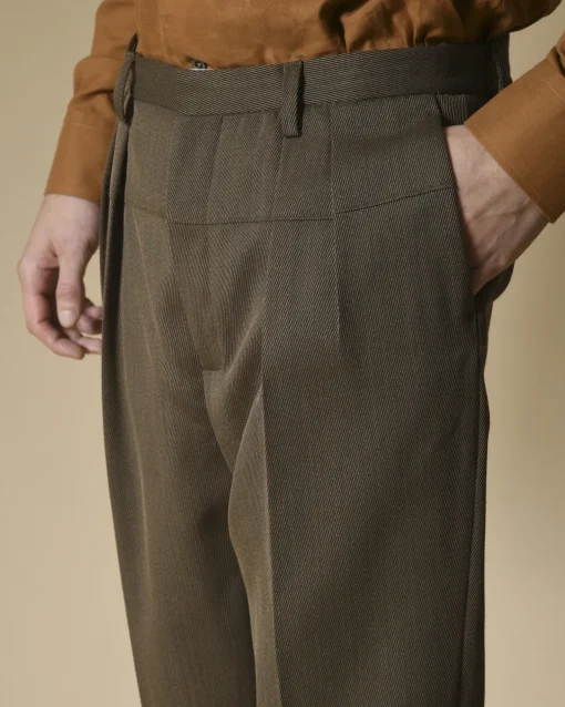 La Piscine Paris Pantalon en laine mélangée à deux plis Gabriele Pasini*Homme Pantalons