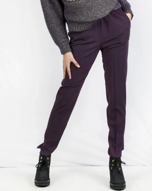 La Piscine Paris Pantalon en laine prune Forte Forte*Femme Pantalons