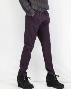 La Piscine Paris Pantalon en laine prune Forte Forte*Femme Pantalons
