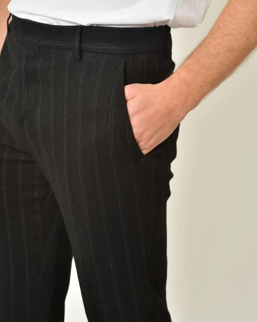 La Piscine Paris Pantalon en lin et laine vierge mélangé Malloni*Homme Pantalons